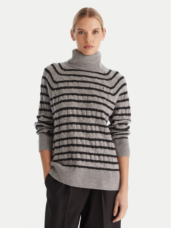 Tommy Hilfiger Поло WW0WW46791 Сив Regular Fit цвят на ниска цена