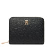Tommy Hilfiger Портфейл Med Za W/Flap Mono AW0AW18035 Черен цвят на ниска цена