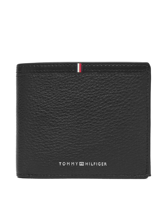 Tommy Hilfiger Портфейл Th Corp Cc Flap And Coin AM0AM13969 Черен цвят на ниска цена