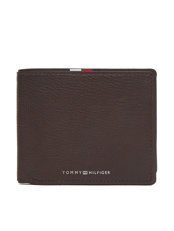 Tommy Hilfiger Портфейл Th Corp Cc Flap & Coin AM0AM13741 Кафяв цвят на ниска цена