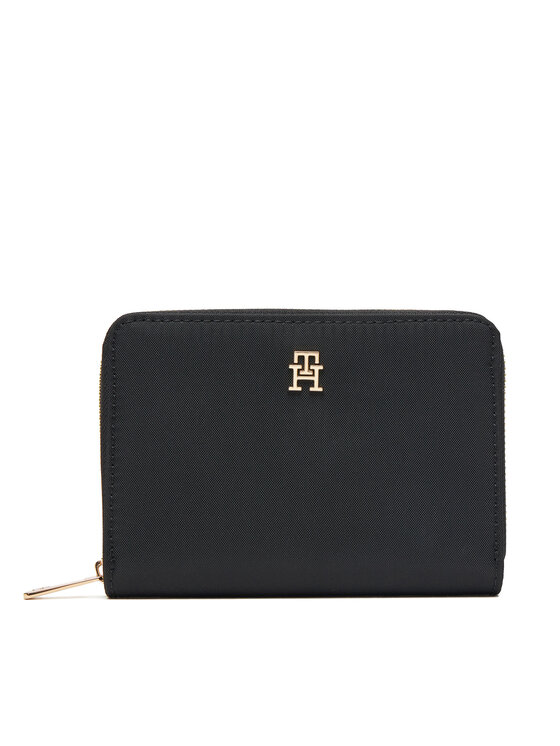 Tommy Hilfiger Портфейл Th Icon Med Za Nylon AW0AW17741 Черен цвят на ниска цена