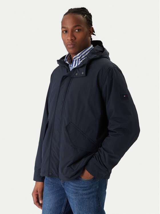 Tommy Hilfiger Преходно яке MW0MW42563 Тъмносин Regular Fit цвят на ниска цена