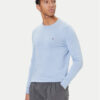 Tommy Hilfiger Пуловер MW0MW28046 Светлосиньо Regular Fit цвят на ниска цена