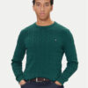 Tommy Hilfiger Пуловер MW0MW33132 Зелен Regular Fit цвят на ниска цена