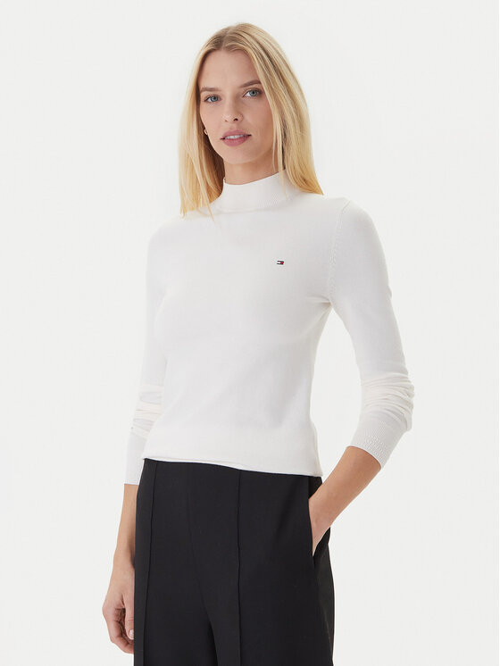 Tommy Hilfiger Пуловер WW0WW47462 Екрю Regular Fit цвят на ниска цена