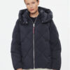 Tommy Hilfiger Пухено яке Diamond Baffle WW0WW40199 Тъмносин Relaxed Fit цвят на ниска цена
