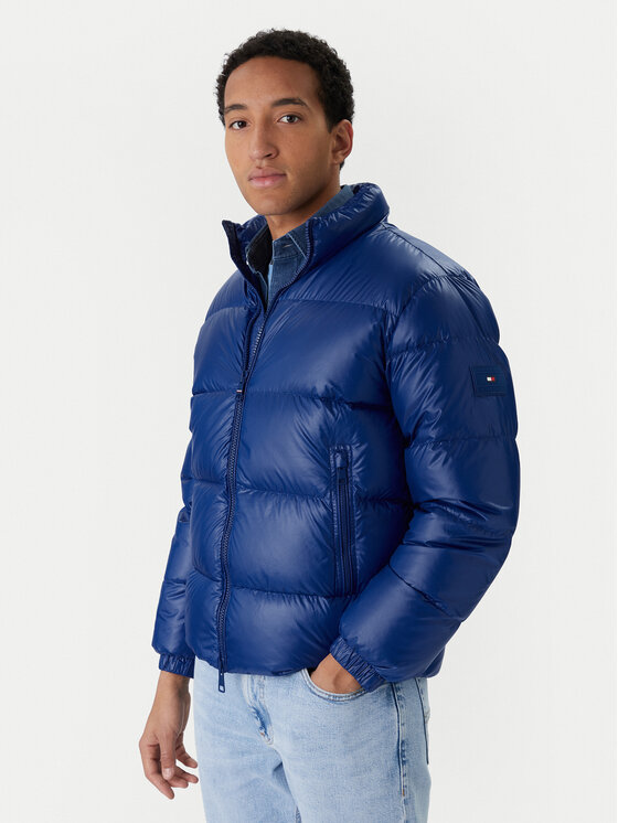 Tommy Hilfiger Пухено яке MW0MW40617 Син Regular Fit цвят на ниска цена