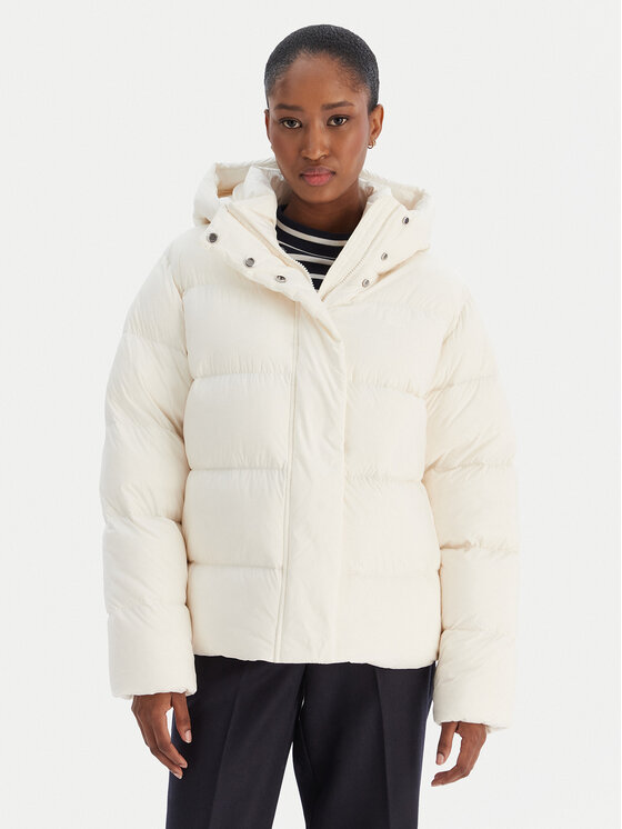 Tommy Hilfiger Пухено яке WW0WW45739 Екрю Regular Fit цвят на ниска цена