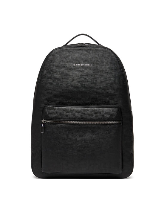 Tommy Hilfiger Раница Th Business Leather Backpack AM0AM13641 Черен цвят на ниска цена
