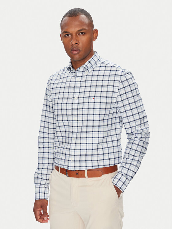Tommy Hilfiger Риза Heritage Oxford MW0MW39461 Син Regular Fit цвят на ниска цена
