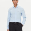 Tommy Hilfiger Риза MW0MW40524 Светлосиньо Slim Fit цвят на ниска цена
