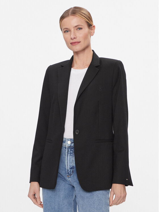 Tommy Hilfiger Сако WW0WW39977 Черен Regular Fit цвят на ниска цена