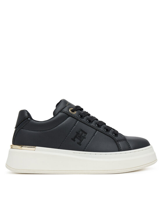 Tommy Hilfiger Сникърси Low Cut Lace-Up T3A9-33985-1355 Черен цвят на ниска цена