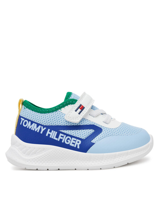 Tommy Hilfiger Сникърси Low Cut Lace-Up/Velcro Sneaker T1B9-33868-1756 M Син цвят на ниска цена
