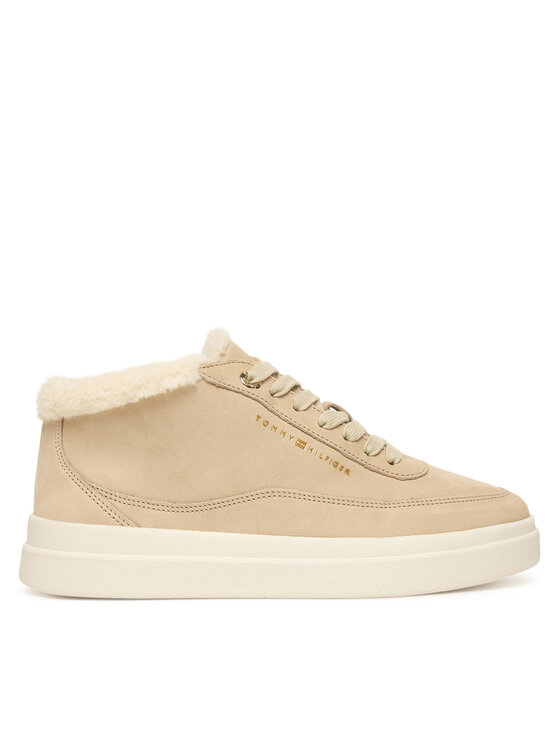 Tommy Hilfiger Сникърси Modern Court Sneaker Mc Wl FW0FW09000 Бежов цвят на ниска цена