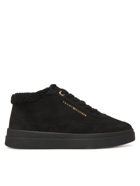 Tommy Hilfiger Сникърси Modern Court Sneaker Mc Wl FW0FW09000 Черен цвят на ниска цена
