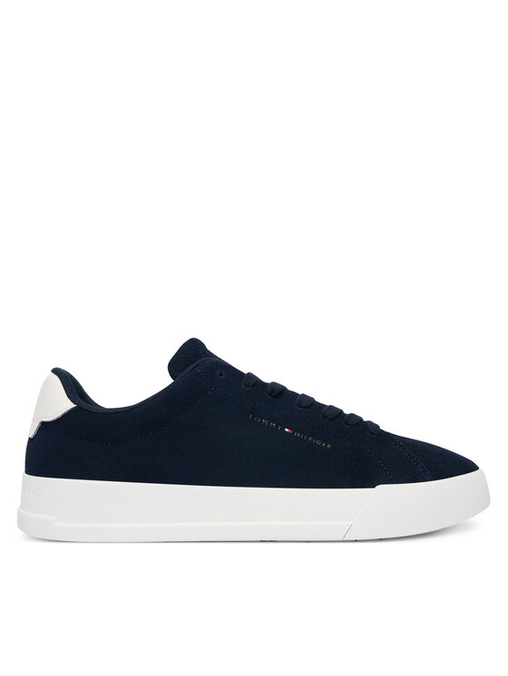Tommy Hilfiger Сникърси Th Court Core Suede FM0FM05716 Тъмносин цвят на ниска цена