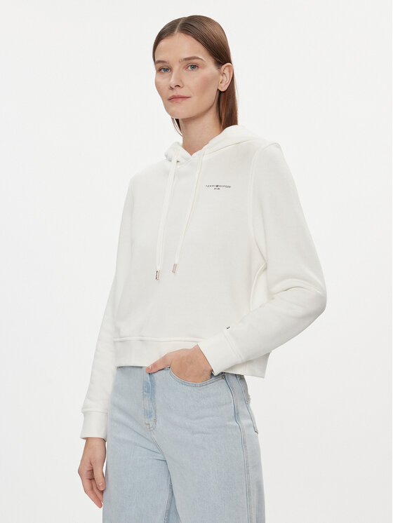 Tommy Hilfiger Суитшърт 1985 WW0WW40274 Екрю Relaxed Fit цвят на ниска цена