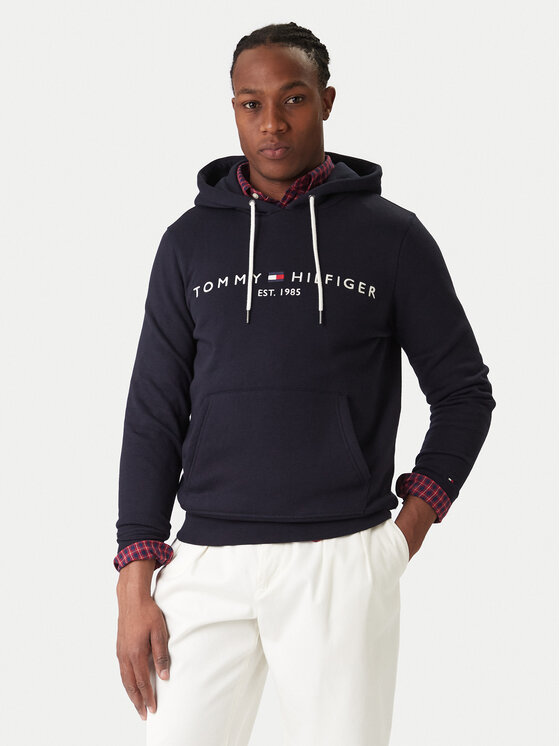 Tommy Hilfiger Суитшърт Core Logo MW0MW10752 Тъмносин Regular Fit цвят на ниска цена