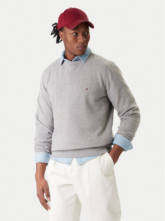 Tommy Hilfiger Суитшърт Essential MW0MW37232 Сив Regular Fit цвят на ниска цена