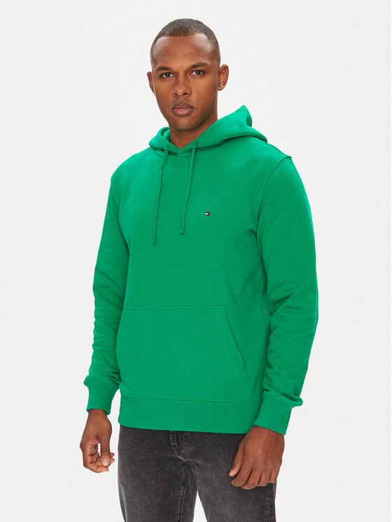 Tommy Hilfiger Суитшърт Essential MW0MW37235 Зелен Regular Fit цвят на ниска цена