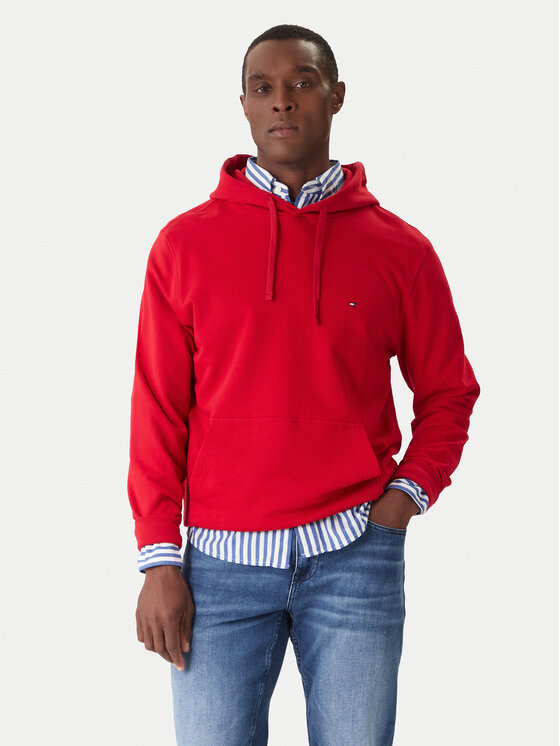 Tommy Hilfiger Суитшърт Essential MW0MW37235 Червен Regular Fit цвят на ниска цена