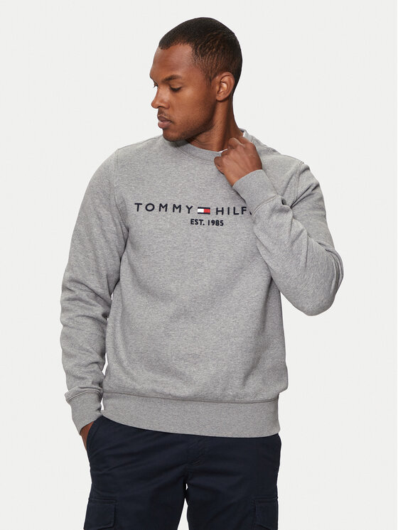 Tommy Hilfiger Суитшърт Logo MW0MW11596 Сив Regular Fit цвят на ниска цена