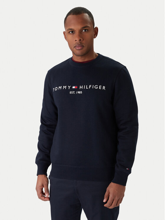 Tommy Hilfiger Суитшърт Logo MW0MW11596 Тъмносин Regular Fit цвят на ниска цена