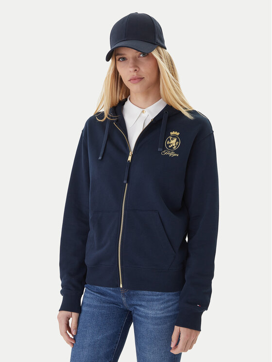 Tommy Hilfiger Суитшърт WW0WW46126 Тъмносин Regular Fit цвят на ниска цена