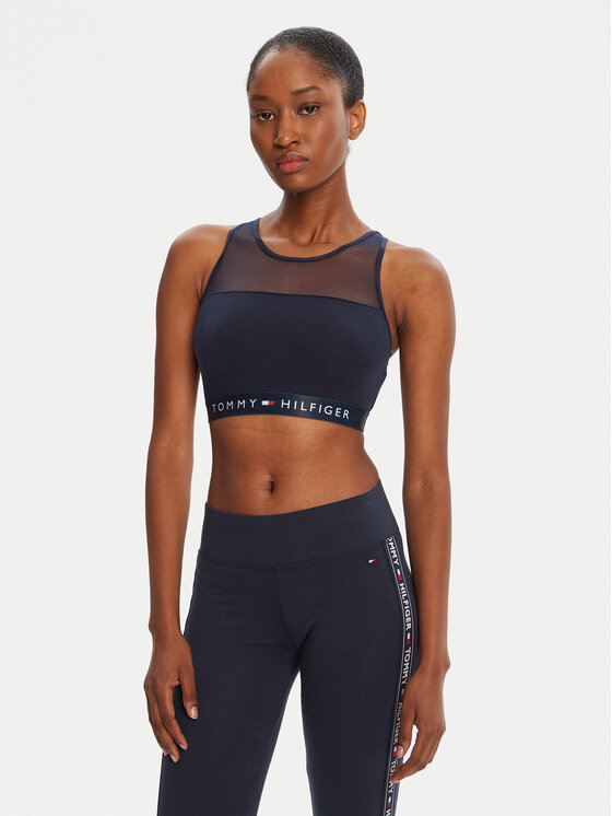 Tommy Hilfiger Сутиен-топ UW0UW00012 Тъмносин цвят на ниска цена