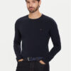 Tommy Hilfiger Тениска с дълъг ръкав Stretch Tee MW0MW10804 Тъмносин Slim Fit цвят на ниска цена