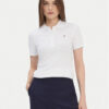 Tommy Hilfiger Тениска с яка и копчета 1985 WW0WW42047 Бял Slim Fit цвят на ниска цена