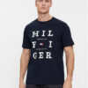 Tommy Hilfiger Тишърт Box Flag Logo Tee MW0MW33690 Тъмносин Regular Fit цвят на ниска цена