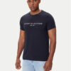 Tommy Hilfiger Тишърт Core Logo Tee MW0MW11465 Тъмносин Slim Fit цвят на ниска цена