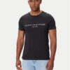 Tommy Hilfiger Тишърт Core Logo Tee MW0MW11465 Черен Slim Fit цвят на ниска цена