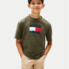 Tommy Hilfiger Тишърт Flag Archive KB0KB10111 Зелен Regular Fit цвят на ниска цена