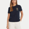 Tommy Hilfiger Тишърт Gold Crest WW0WW46153 Тъмносин Regular Fit цвят на ниска цена