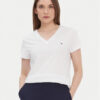 Tommy Hilfiger Тишърт Heritage V-Neck Tee WW0WW24969 Бял Regular Fit цвят на ниска цена