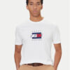 Tommy Hilfiger Тишърт Linear Flag MW0MW41338 Бял Regular Fit цвят на ниска цена