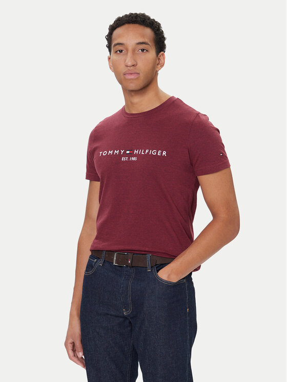 Tommy Hilfiger Тишърт Logo MW0MW11797 Червен Regular Fit цвят на ниска цена