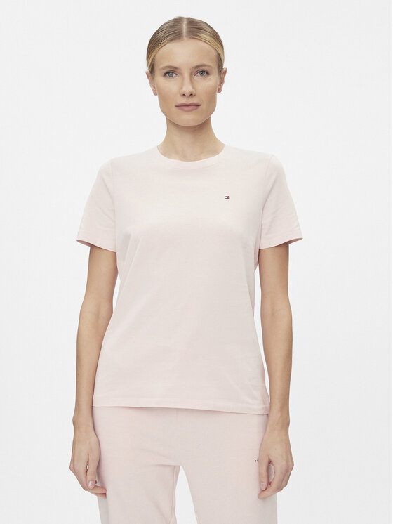 Tommy Hilfiger Тишърт Modern WW0WW39848 Розов Regular Fit цвят на ниска цена