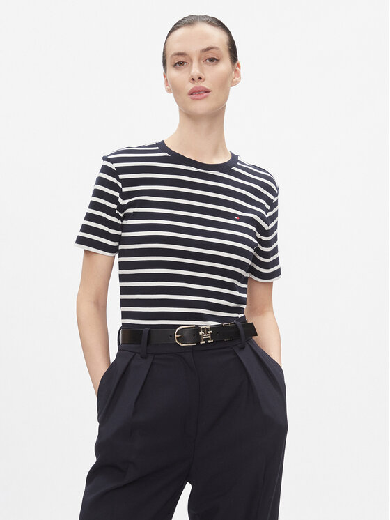 Tommy Hilfiger Тишърт New Cody WW0WW40587 Син Slim Fit цвят на ниска цена