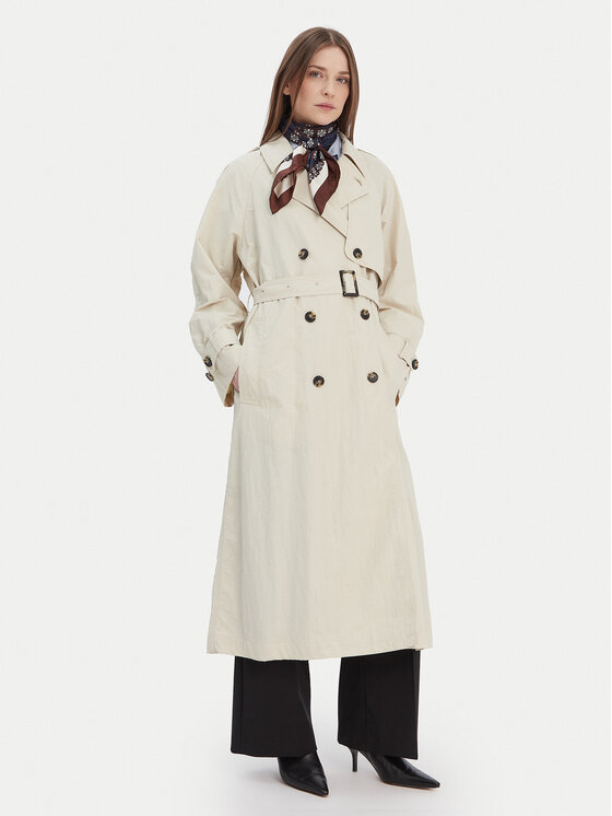 Tommy Hilfiger Тренч WW0WW45632 Бежов Oversize цвят на ниска цена