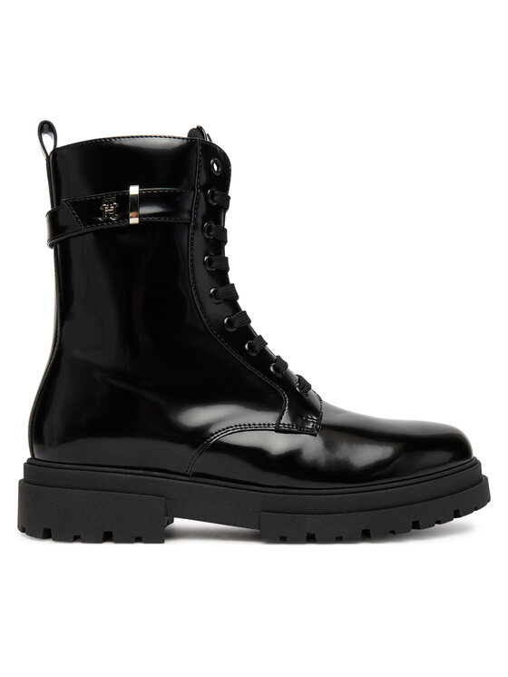 Tommy Hilfiger Туристически oбувки Lace-Up Bootie T4A5-34028-1453 D Черен цвят на ниска цена