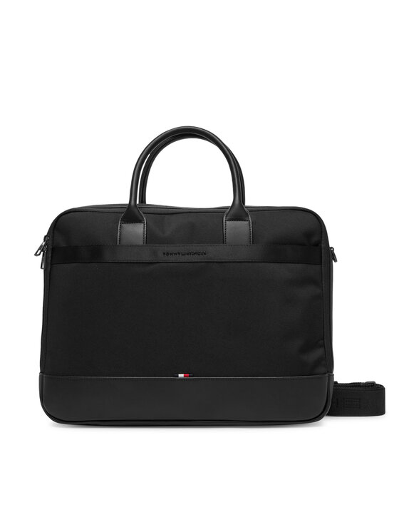 Tommy Hilfiger Чанта за лаптоп Th Nylon Travel Computer Bag AM0AM13470 Черен цвят на ниска цена