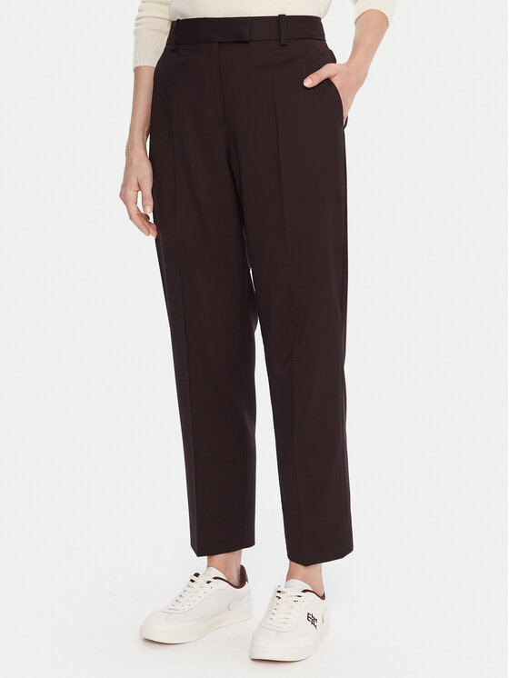 Tommy Hilfiger Чино панталони WW0WW48353 Бордо Slim Fit цвят на ниска цена