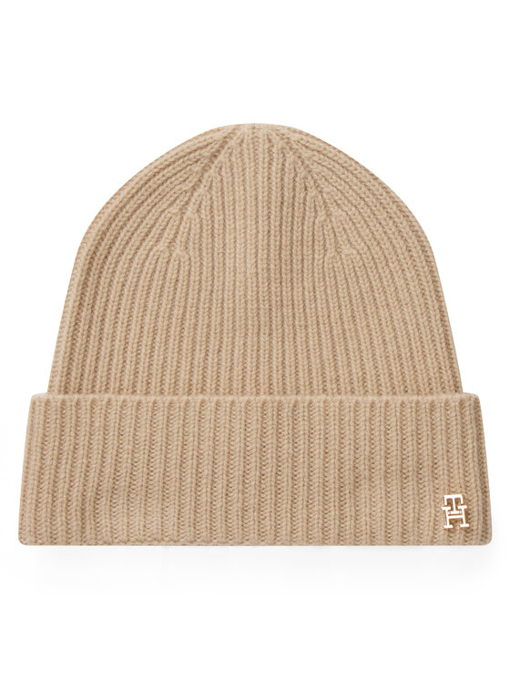 Tommy Hilfiger Шапка Th Cashmere AW0AW17772 Бежов цвят на ниска цена