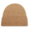 Tommy Hilfiger Шапка Th Flag Fluffy AW0AW17779 Бежов цвят на ниска цена