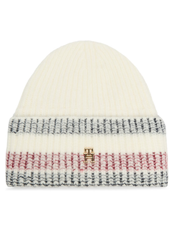 Tommy Hilfiger Шапка Th Varsity Ski AW0AW16636 Екрю цвят на ниска цена