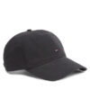 Tommy Hilfiger Шапка с козирка Flag '85 Soft 6 Panel Cap AM0AM12531 Черен цвят на ниска цена